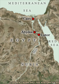 Map showing Abydos