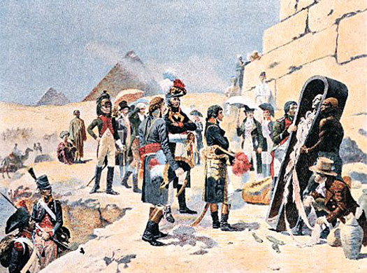 Napoleon visits the pyramids