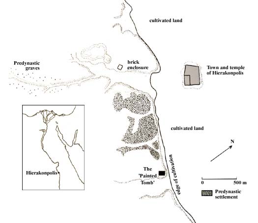 Map of the Painted Tomb at Hierakonpolis