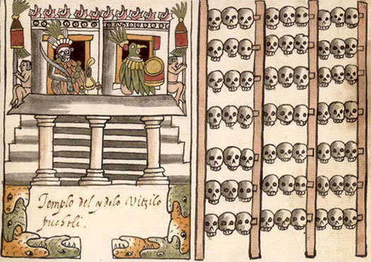 Mesoamerican skull rack