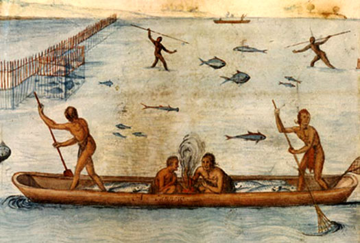 Algonquin people fishing