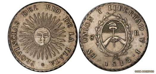 United Provinces eight reales piece