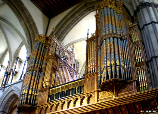 The organ in Rochester Cathedral in Kent