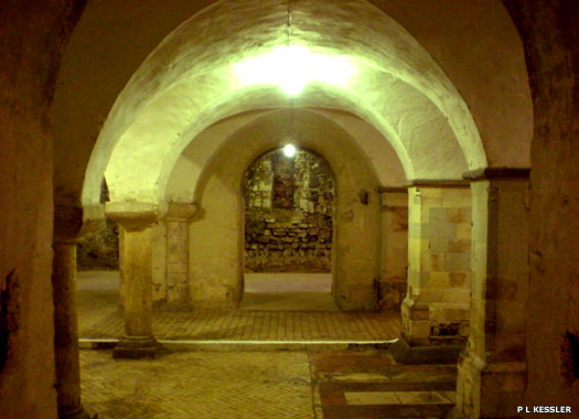 The crypt under Rochester Cathedral in Kent