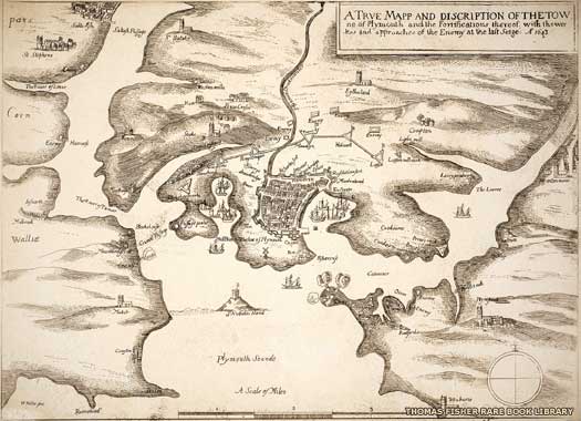 Map of Plymouth AD 1643