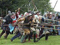A re-enactment of the Battle of Bannockburn