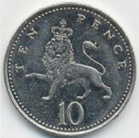 British ten pence piece