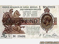 Ten shilling note from 1928