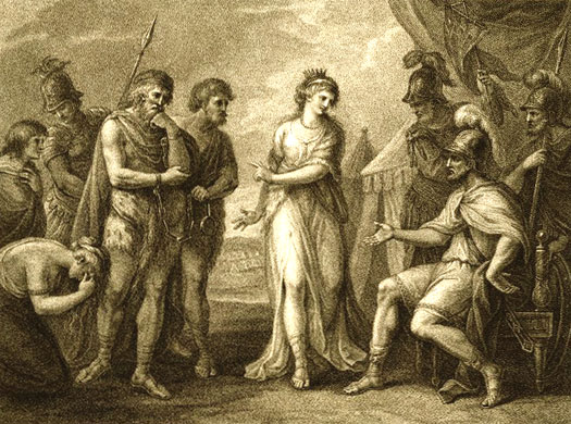 Queen Cartimandua hands over Caratacus