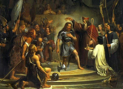 Baptism of Clovis in Reims: http://www.museehistoiredefrance.fr/index.php?option=com_oeuvre&view=detail&cid=205
