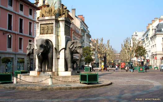 Place of the Elephants in Chambéry