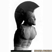 A bust of King Leonidas of Sparta