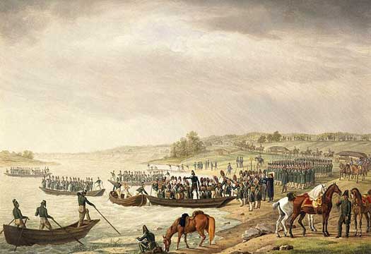 Italians cross the Niemen in 1812