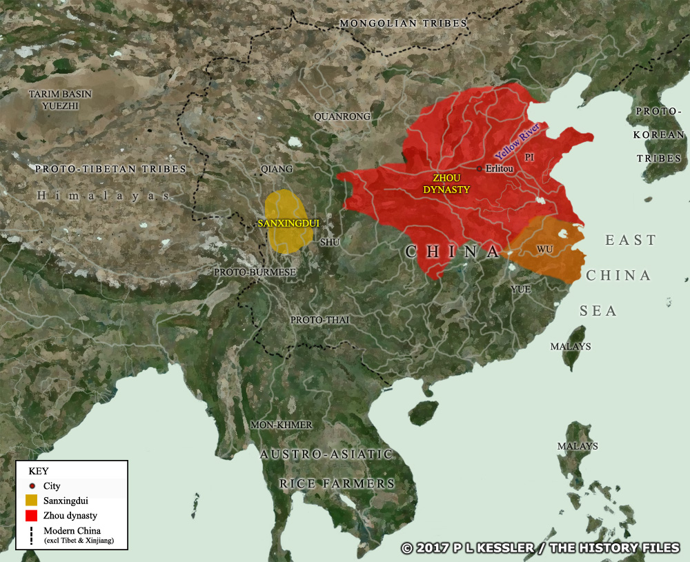 Map of Zhou China c.1000 BC