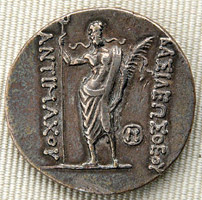 Silver tetradrachm issued by Antimachus I Theos