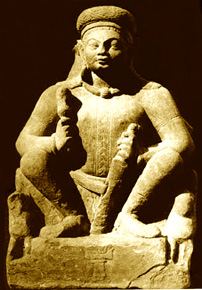 Kushan king sculpture