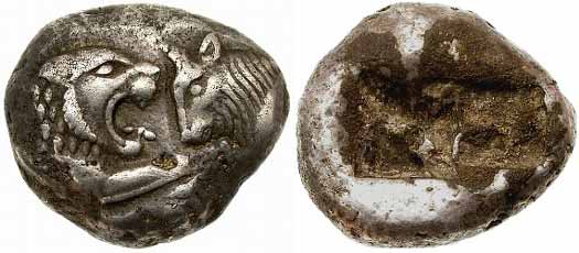 Coins of Croesus of Lydia