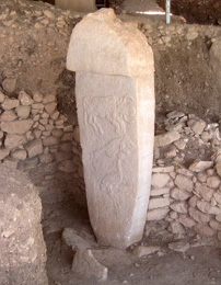 One of Gobekli Tepe's stone pillars 