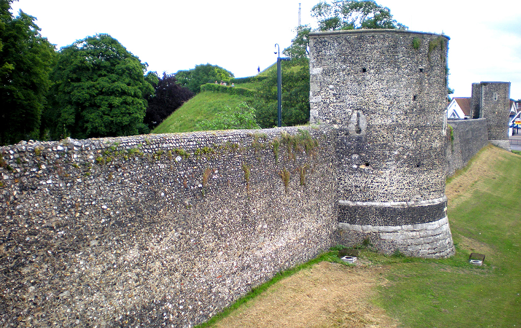 Canterbury city wall, southern side, Canterbury, Kent