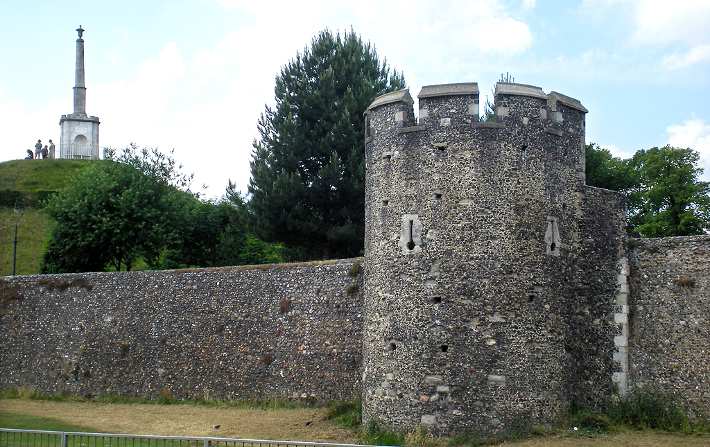 Canterbury city wall, southern side, Canterbury, Kent