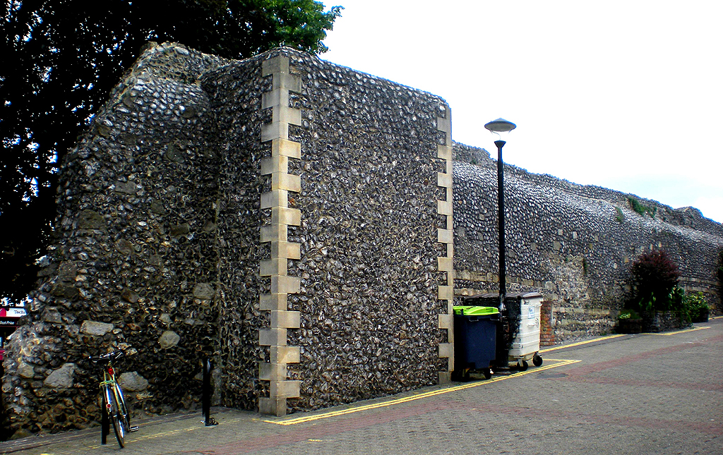 Canterbury city wall, southern side, Canterbury, Kent