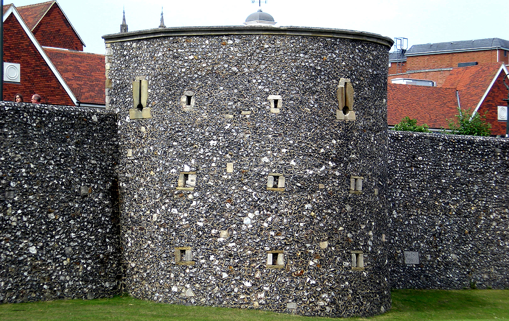 Canterbury city wall, near St George's Place, Canterbury, Kent