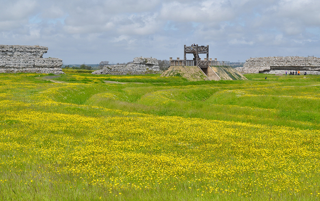 Richborough Roman Fort in Kent