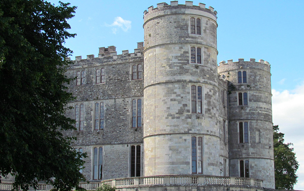 Lulworth Castle in Dorset, England
