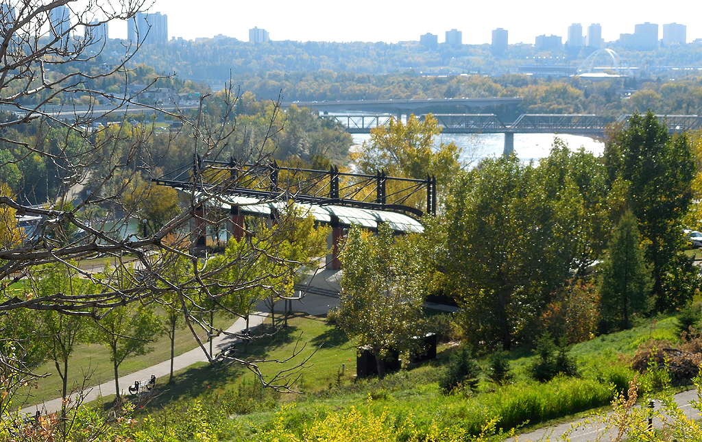 Edmonton's river valley, by P L Kessler