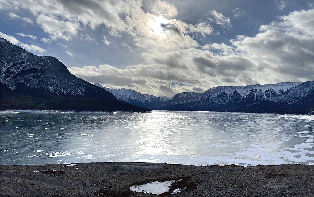 Lake Abraham in the Canadian Rocky Mountains, Alberta