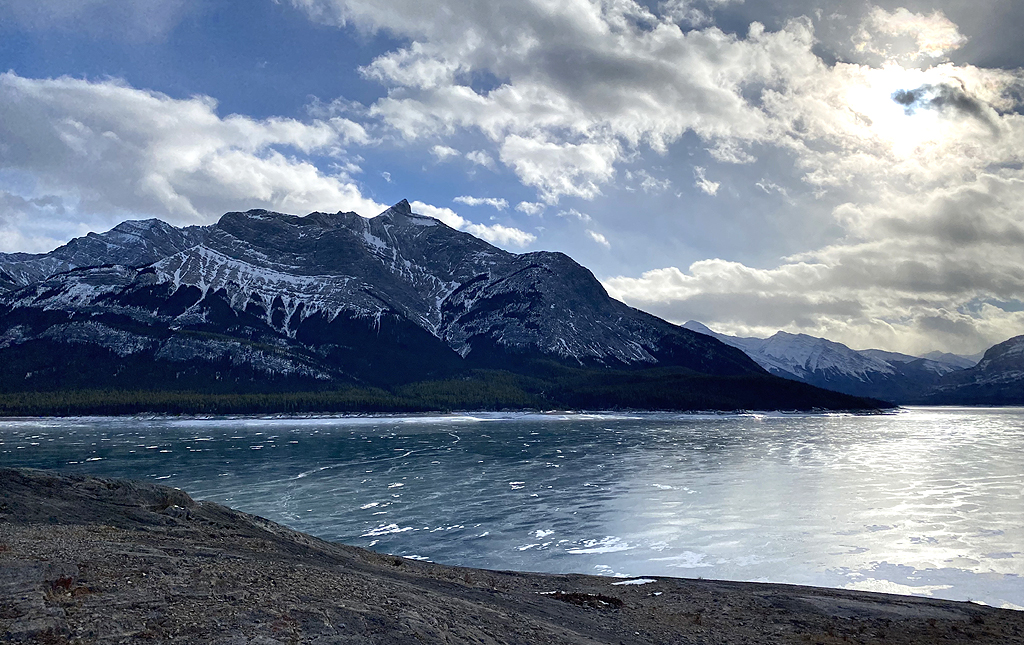 Lake Abraham in the Canadian Rocky Mountains, Alberta