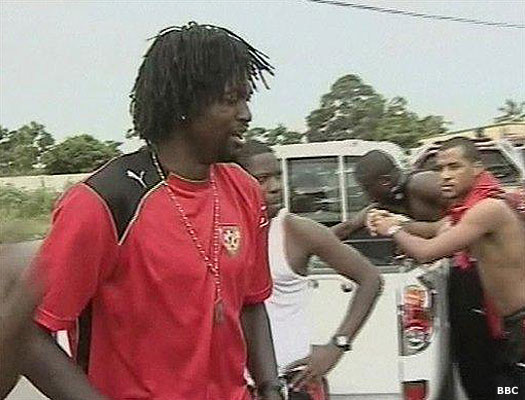Emmanuel Adebayor of the Togo national football team