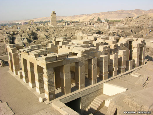 Jewish temple ruins on Elephantine island in Egypt