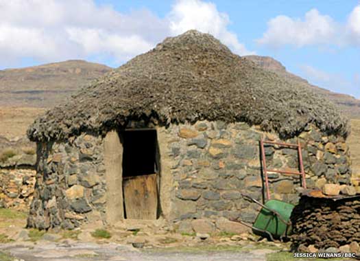 Lesotho house, Sani Pass