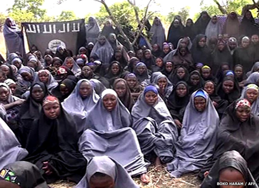 Girls captured by Boko Haram