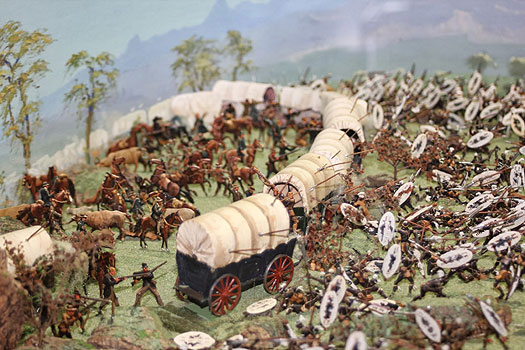 A scale reproduction of the Battle of Blood River