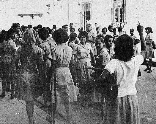 Striking students in 1964