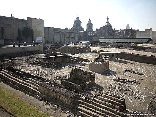 Aztec ruins in Mexico City
