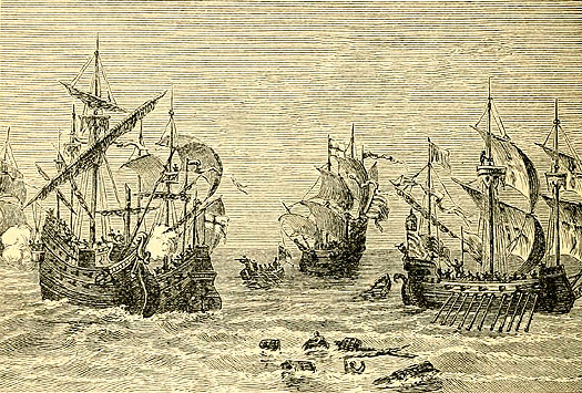 Spanish vessels in combat