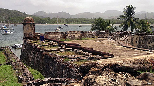 The ruins of Fort St Andrew, Darien, Panama