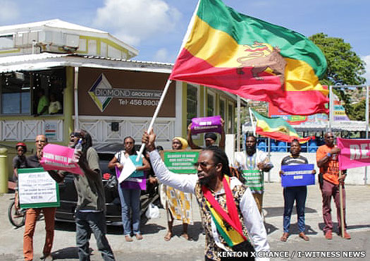 Caribbean independence supporters in St Vincent in 2022