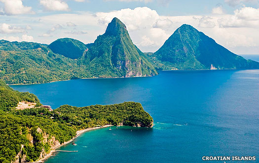 The island of St Lucia