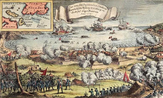 British capture of Fortress Louisbourg in 1745