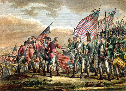 British forces surrender at Saratoga