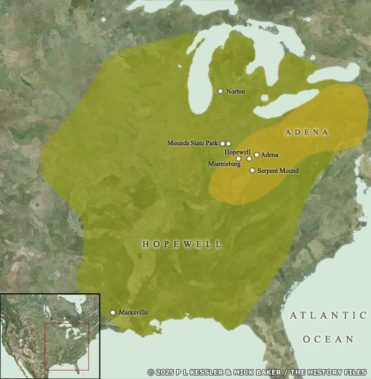 Map of Mississippian culture