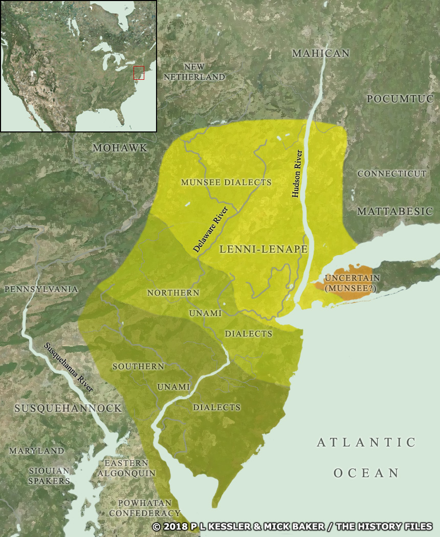 Map of the Lenni-Lenape AD 1600
