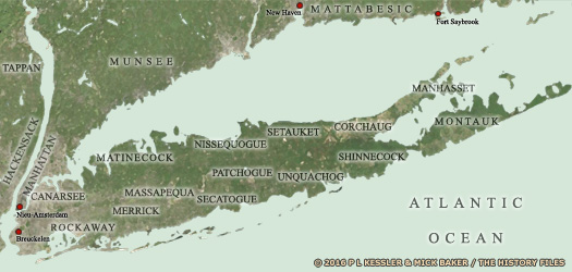 Map of native Long Island