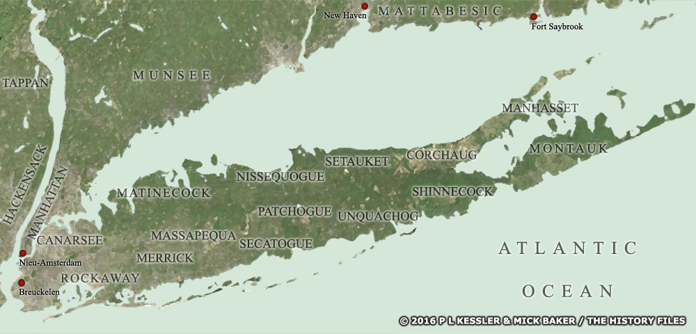 Map of Long Island AD 1600