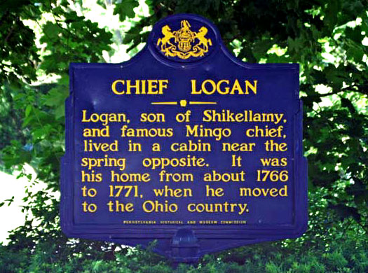 Chief Logan's commemorative sign