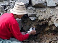 The Andes excavation site